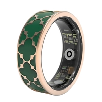 China Roségold Titan und grüner Emaille Smart Ring Heart Frequenz Blut Sauerstoff Schlafenübung Schrittzähler wasserdichte Kamera Bluetooth Ring China Hersteller Hersteller Hersteller