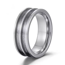 China Hochwertiger Hot Sale Classic Style 8mm Wolfram Carbid Blank Ring Dual Channel Wolfram Ring Inlay China Hersteller Hersteller