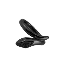 Cina Componente per la creazione di gioielli - Anello vuoto in ceramica nera con motivo serpente, per produttore cinese con montatura in oro e argento produttore