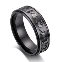 Cina Anello Claddagh celtico da uomo personalizzato in zirconio nero da 8 mm - Produttore OEM/ODM per la vendita all'ingrosso produttore