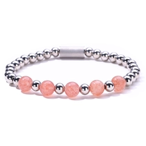 Chine Bracelet à quartz en perles d'acier inoxydable de conception originale en gros d'usine pour femmes hommes à la mode bijoux à main en cristal européen américain Logo personnalisé OEM ODM fabricant