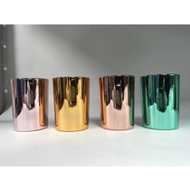 Kina Metalliske solide elektroplerende glas stearinlysholdere med tyk mur fabrikant