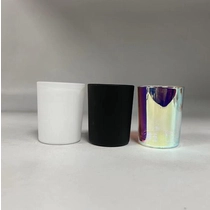 중국 2oz 3oz 봉헌 무광택 블랙 무광택 흰색 유리 캔들 홀더 제조업체