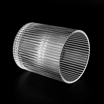 ประเทศจีน stripe pattern glass candle jars with different size - COPY - rbh2rd ผู้ผลิต