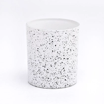 চীন বিলাসবহুল সজ্জা কাচের মোমবাতি জার 10oz সাদা কাচের পাত্র পাইকারি নির্মাতা