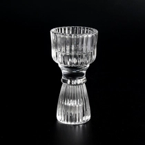 চীন Large strip pattern glass candle containers for candle making - COPY - ndk5ui নির্মাতা