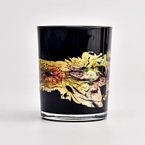 China wholesale  spray artwork small capacity glass candle jars manufacturer
