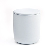China home decor 9oz solid color ceramic candle jar with lid manufacturer