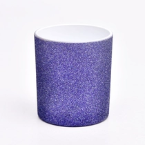 Cina Portacandele in vetro di colore metallizzato Portacandele in vetro abrasivo per decorazioni natalizie produttore