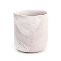 China home decor ceramic empty marble candle jar manufacturer