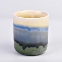 porcelana tarro de cerámica de la vela de la pintura de la obra de arte de la decoración del hogar 9oz fabricante