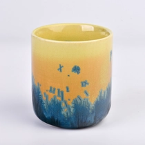 China Luxury new artwork ceramic candle jar manufacturer