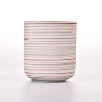 porcelana Recién llegado, tarro de vela de cerámica, recipiente de vela de cerámica vacío, venta al por mayor fabricante