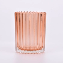 Kinija thick bottom glass candle jars with strip pattern design - COPY - rfj83l Gamintojas