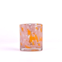 Kina 5,5 oz glasbeholdere i håndblæst farverig glas lysestage fabrikant