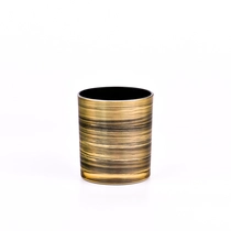 China luxury metal color 8oz glass candle jar manufacturer