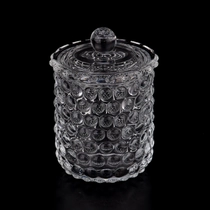 Kina Tilpasset 9,5 OZ stearinlyskrukke i klart glass med lokk produsent