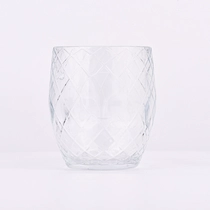 Chine Grand pot de bougie en verre transparent en forme d'œuf, vente en gros fabricant