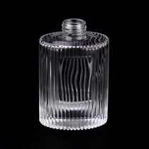 porcelana Frasco de perfume de vidrio cilíndrico de 200 ml con patrón de rayas fabricante