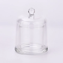 Cina Portacandele in vetro da 150 ml di nuovo design con coperchio in vetro e maniglia a macchina per la vendita all'ingrosso produttore