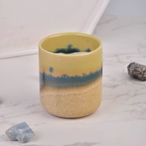 China wholesale ceramic empty candle jars unique luxury ceramic candle vessels manufacturer