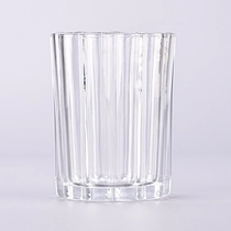 Kina Hot salg 8oz 10oz lodret linje glas lysbeholder til leverandør fabrikant