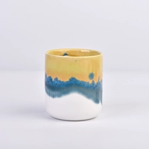China small size hand made ceramic candle jars manufacturer