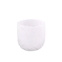 China Groothandel glazen kaarsenpotten met witte bodem versierd met kristallen fabrikanten voor home deco fabrikant