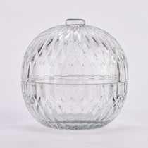 Chine Pots et couvercles de bougies en verre à boule ronde pour cadeau de vacances fabricant