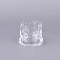 China Glazen vat met gletsjerpatroon en brede bodem fabrikant