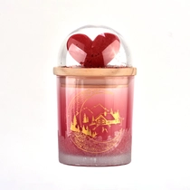 Kina New glass candle jar 10 oz 12 oz with wooden lid, perfect for Christmas Valentine's Day - COPY - pm00jr proizvođač