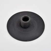 China home decor black ceramic candlestick base holder manufacturer