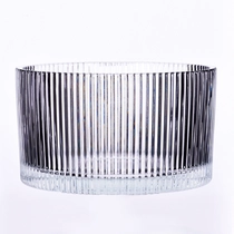 Kina 1200 ml klar glaslys container med stribe boligindretning fabrikant