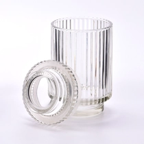 China 22oz high striped glass candle jars with lids - COPY - 5hw3hv Hersteller