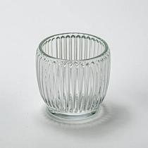 Kina Engros 6oz klare ribbede glaslys container fabrikant