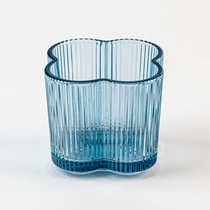 Китай Търговия на едро 8oz 10oz прозрачен съд със сини стъклени свещи Производител