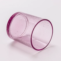 Kina 300 ml lilla glas lysbeholder med vandfaldsindretning fabrikant