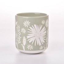 China Hand Made Glazed Ceramic Cup 11oz Aroma Candle Jar Supplier manufacturer