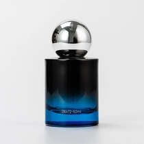 China Botol Kaca 50ml Mewah Botol semburan minyak wangi kosong dengan topi sliver bentuk bola pengilang