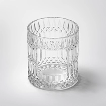 Kina Leverandør 310 ml lysestage i glas med diamant og brugerdefineret logorum fabrikant