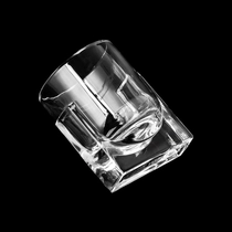 Китай Wholesale 268ml round bottom glass candle holder with square base with customized decoration - COPY - kmghhl Производител