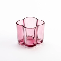 China hot sales 7oz flower shape glass candle jar manufacturer