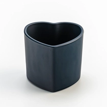 Kina Elegant hjärtform av glas matt marinblå ljusburk för heminredning tillverkare