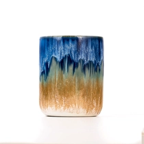 China ikhaya decor 5oz blue umzobo ngengqayi ikhandlela ceramic umvelisi