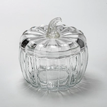 China Lieferant 889 ml Home Decor Kürbisglas-Kerzengefäß mit Deckel Hersteller