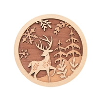 Čína Velkoobchod Nový design 2oz-20oz Vánoční série Deer Series Vzor přizpůsobené dřevěné víko výrobce