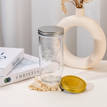 China Wide Mouth Mason Jar Glass Canister Glass Candle Container With Screw Lid manufacturer