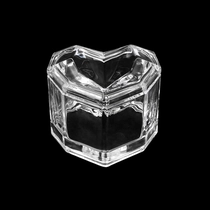 China home decor small size heart shape glass candle jar with lid manufacturer