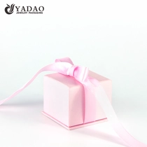 China wholesales plastic jewelry box jewelry packaging slot ring box bowknot gift ring box manufacturer