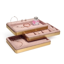 China pinky metal jewelry earrings ring display accessory boutique display tray hot selling in stock manufacturer